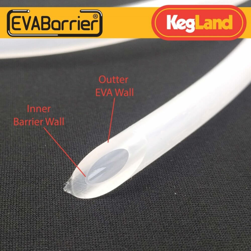 EVABarrier 5mm(13/64) x 8mm(5/16) Double Wall EVA (12meter Length in Bag) Beer Line / Gas Line