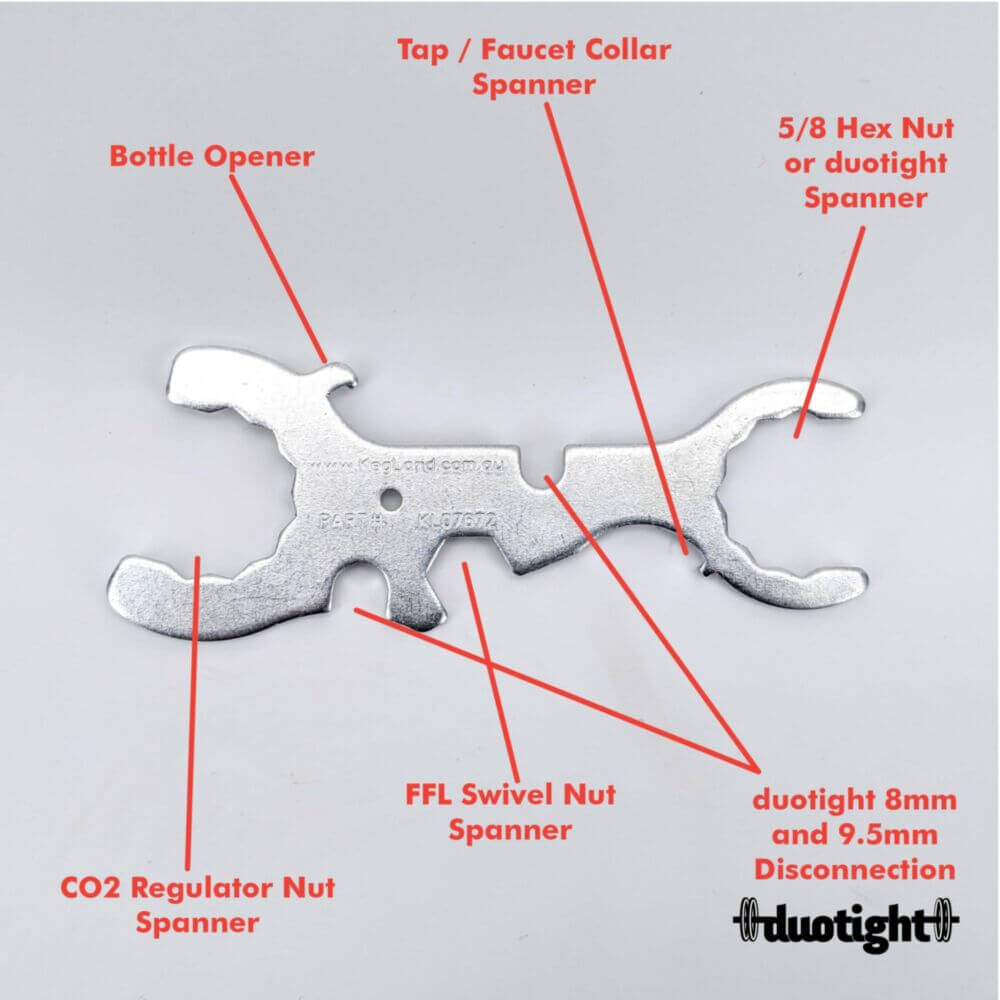 7 In 1 Faucet Tap Wrench/Spanner Tool - Duotight tube remover - Image 8
