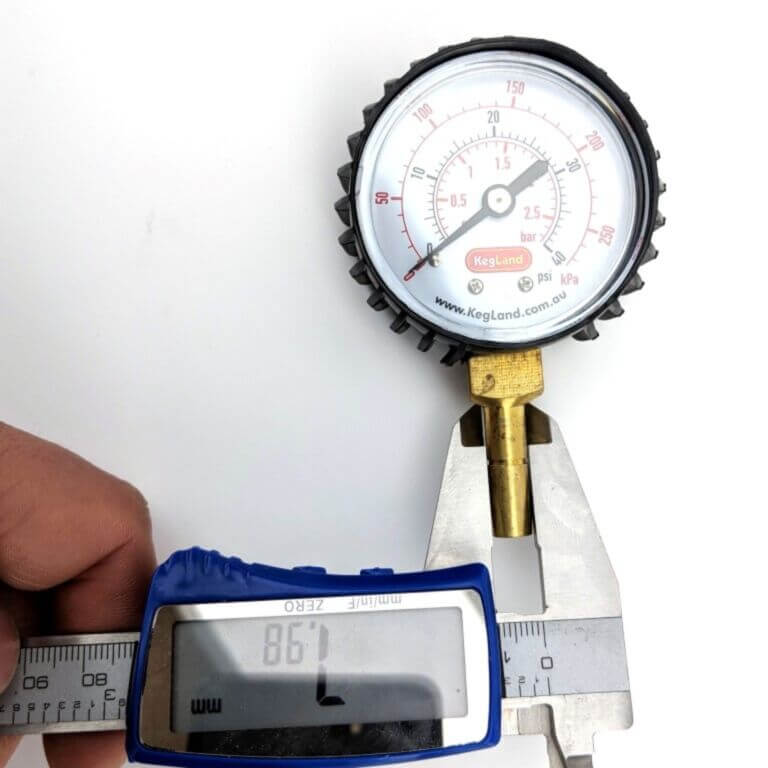 8mm (5/16") Push in Pressure Gauge 0-40psi - duotight compatible - Image 3