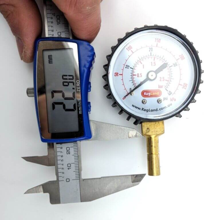 8mm (5/16") Push in Pressure Gauge 0-40psi - duotight compatible - Image 5