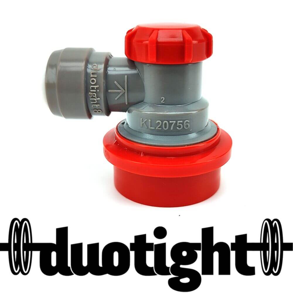 duotight 8mm (5/16″) x Ball Lock Disconnect (Grey+ Red/Gas)