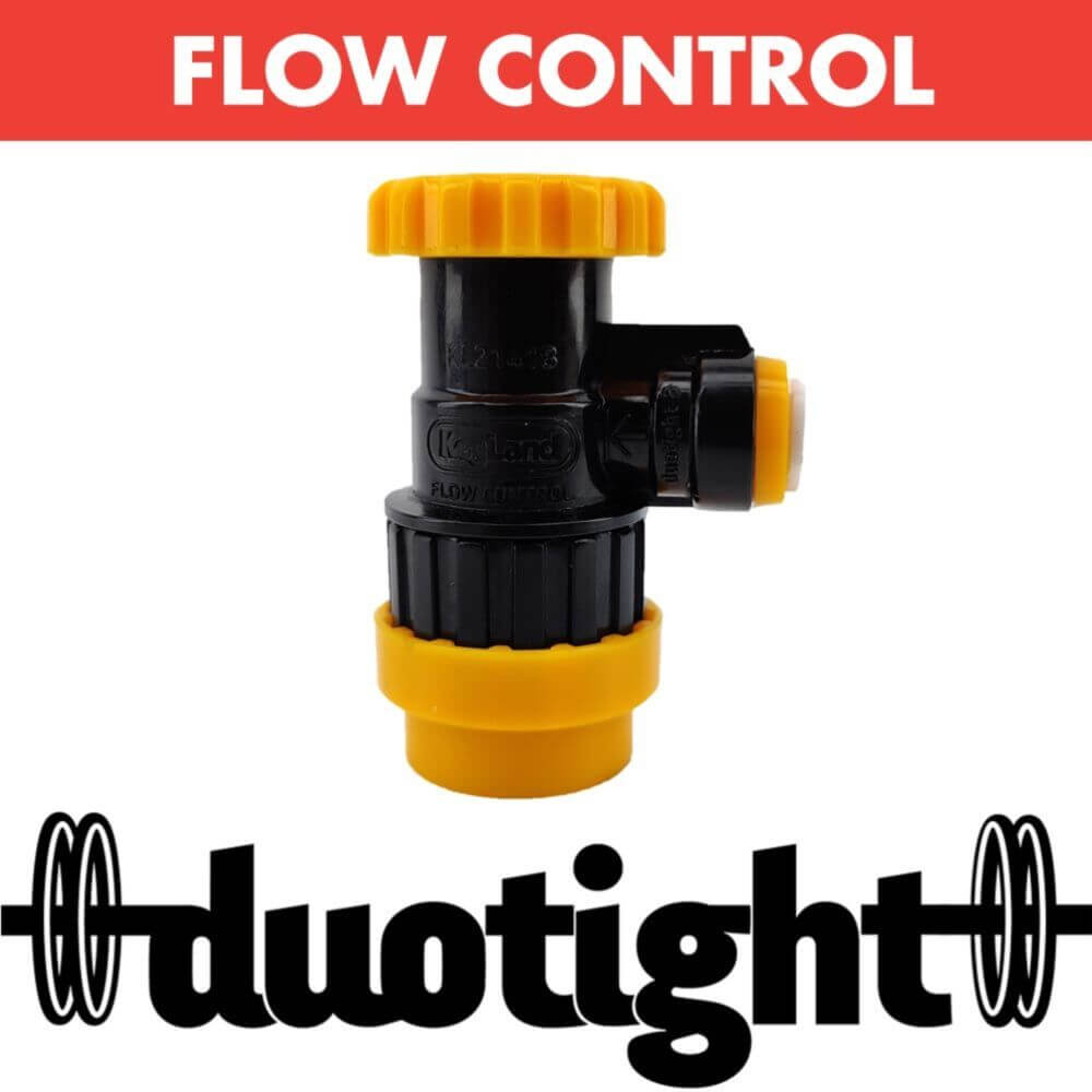 duotight 8mm x Flow Control Ball Lock Disconnect (Liquid Black + Yellow) (POK)