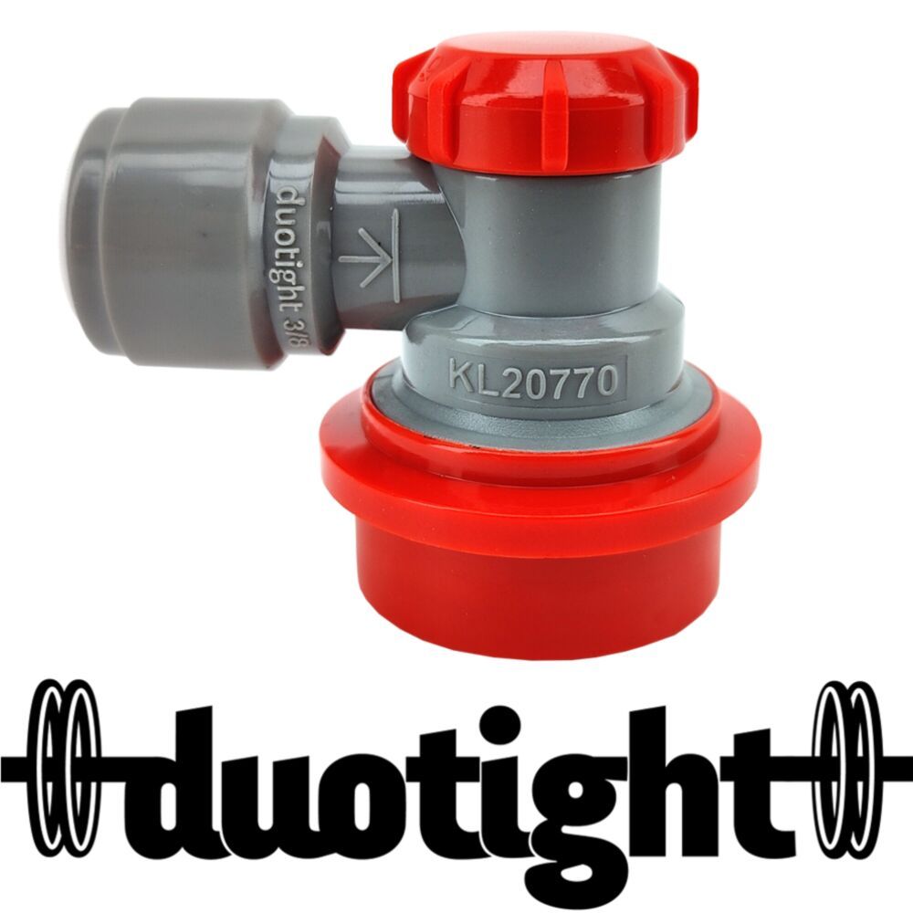 duotight 9.5mm (3/8″) x Ball Lock Disconnect (Grey + Red Gas)