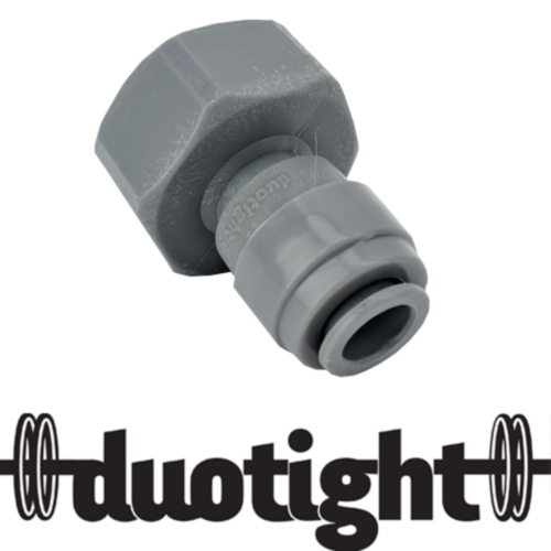 duotight 8mm (5/16″) Push In Fitting to 5/8″ BSP thread to keg coupler or tap shank